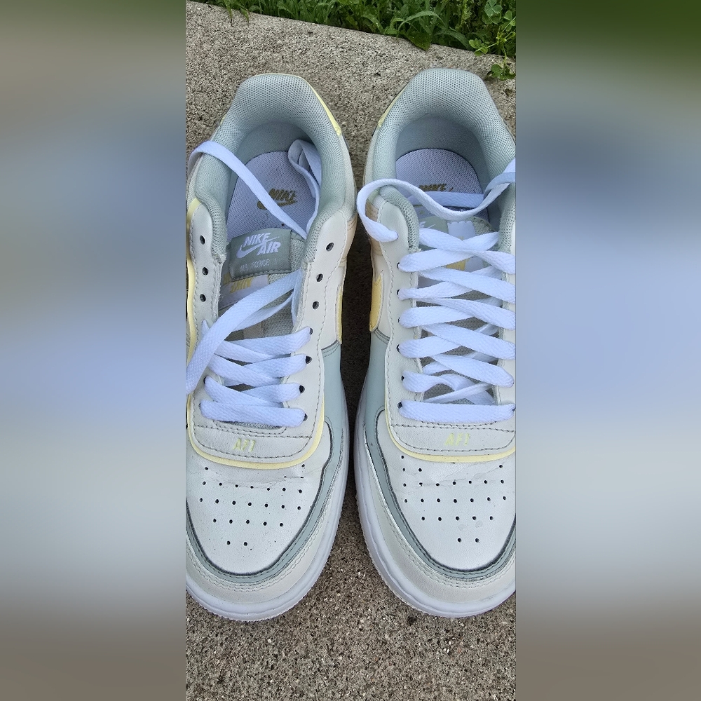 Nike Air White and Yellow Sneakers
